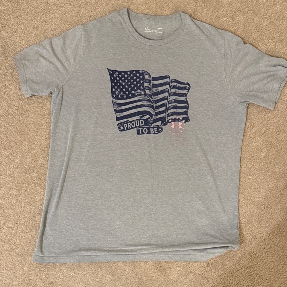 Under Armour Gray Flag Graphic Tee